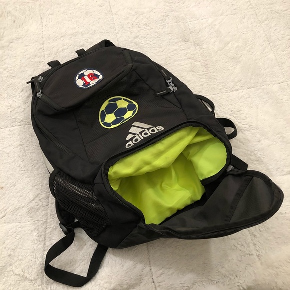 Adidas Hyrdoshield Stadium Soccer Backpack Black School Bag Soccer Ball Patch - Picture 5 of 12